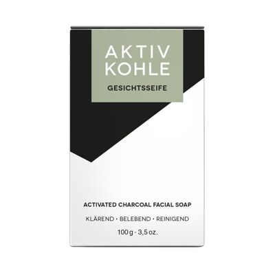 Savon au charbon actif 100g, certifié Cosmos (sans huile de palme), unité de vente 9 pièces