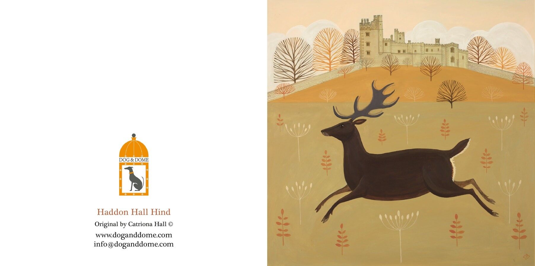 Biglietto Haddon Hall Hind e busta riciclata