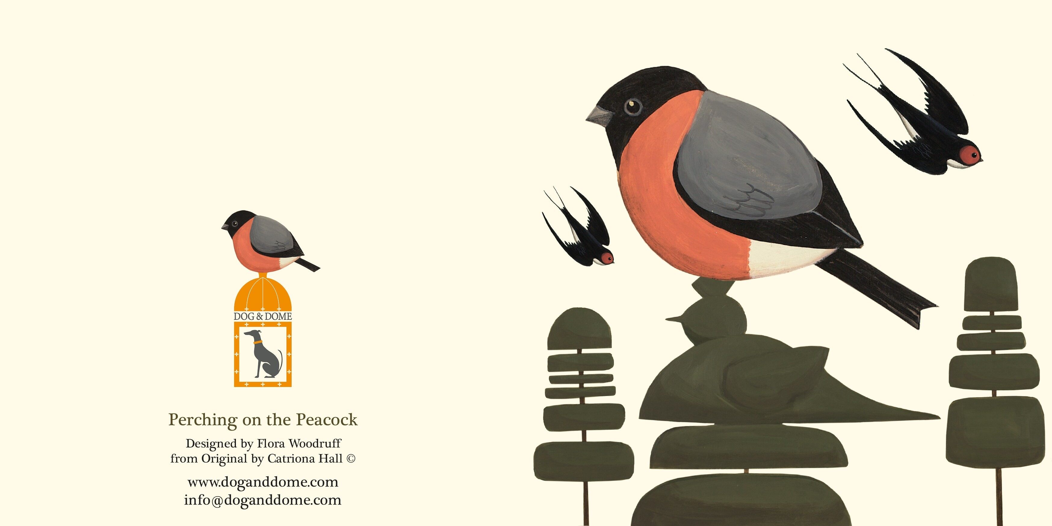 Perching on the Peacock card and recycled envelope