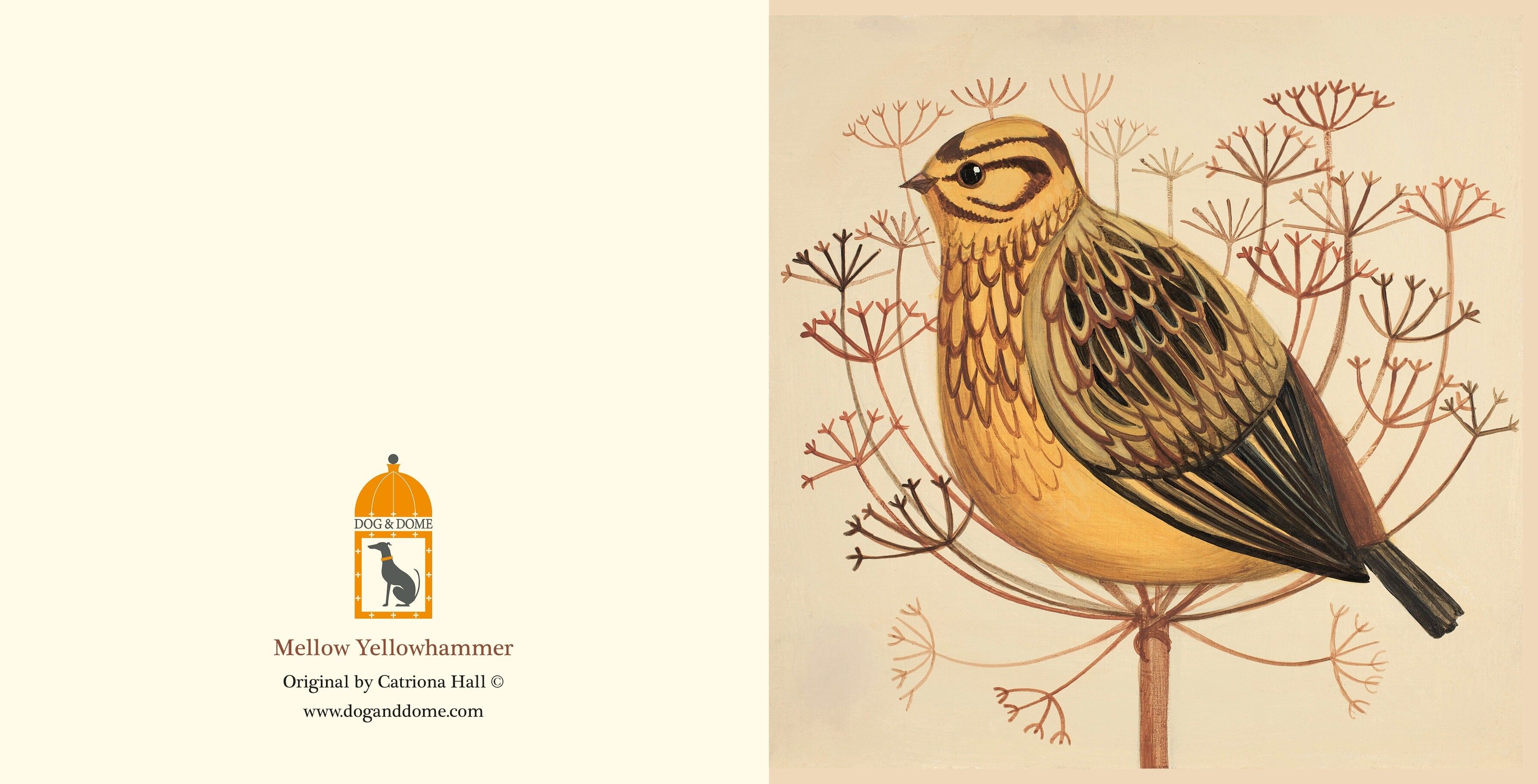 Biglietto Mellow Yellowhammer e busta riciclata