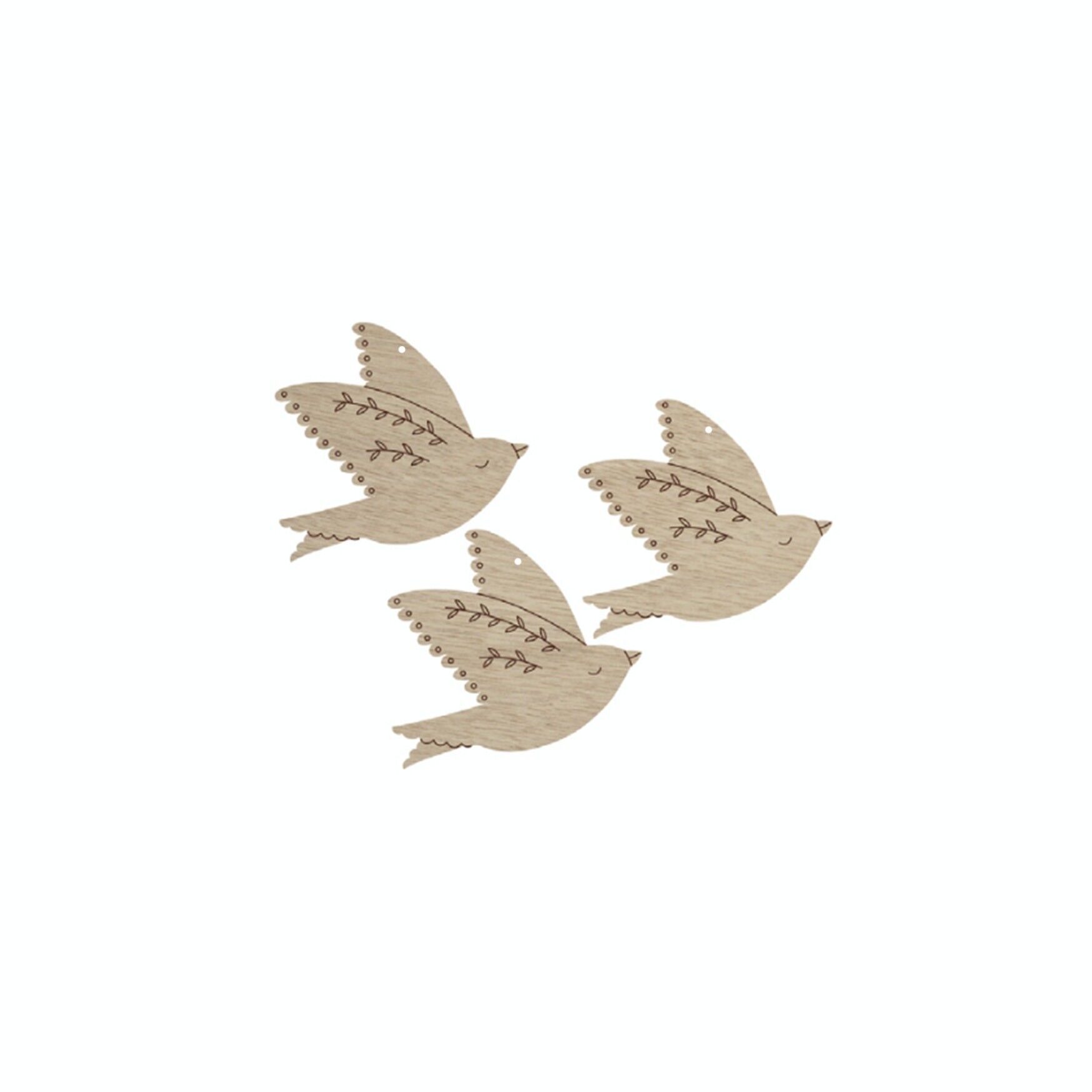 BIRDS - set of 3 pendants