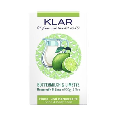 Buttermilk & lime soap 100g, Cosmos certified (palm oil free), sales unit 9 pieces