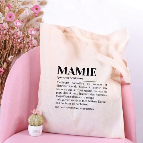 Grand tote bag "Mamie définition"