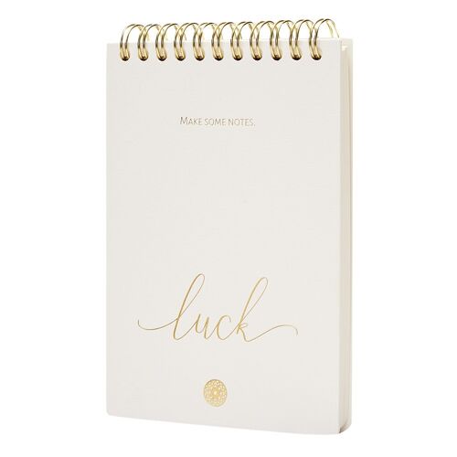 Notebook DIN A6 "Luck" - gold coloured 606634