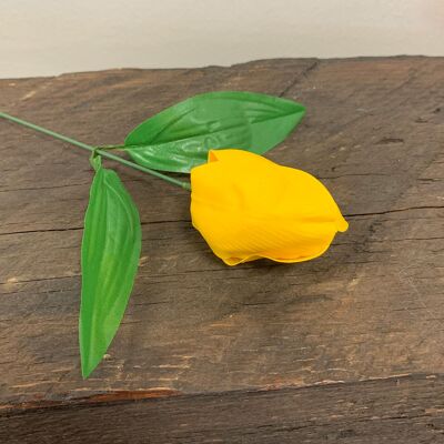 Soap Flowers - Yellow Tulip
