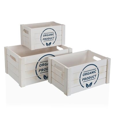 SET DE 3 CAJAS MADERA ORGANIC 22010081