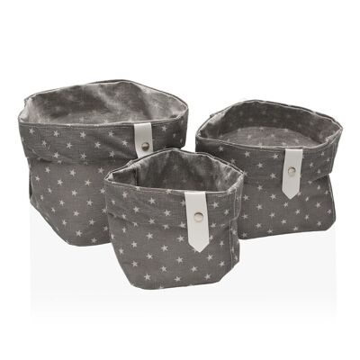 SET 3 BASKETS STARS GRAY 22000210