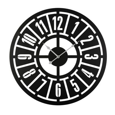 BLACK METAL WALL CLOCK 18191475