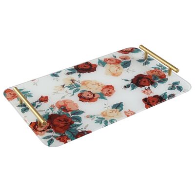 ROSES GLASS TRAY 20230339