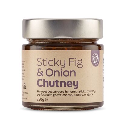 Chutney de figues collantes et d'oignons sur place