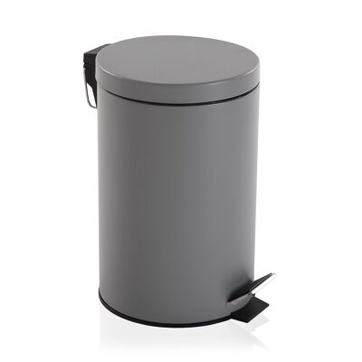 BIN WITH LID GRAY 12L 22250009