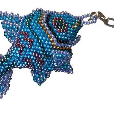 Glass bead key chain fish