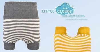 Little Clouds - Pantalon couche lavable (100% laine vierge biologique à double tricot) - curcuma & nature 2