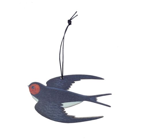Swooping Swallow two-sided wooden decoration