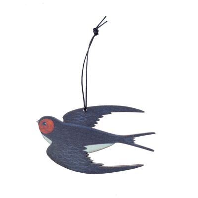 Swooping Swallow decorazione in legno bifacciale