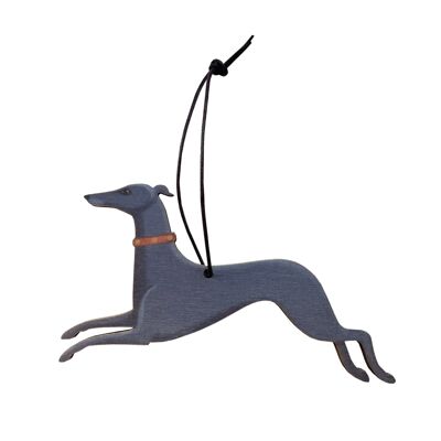 Dashing Dog two-sided wooden decoration