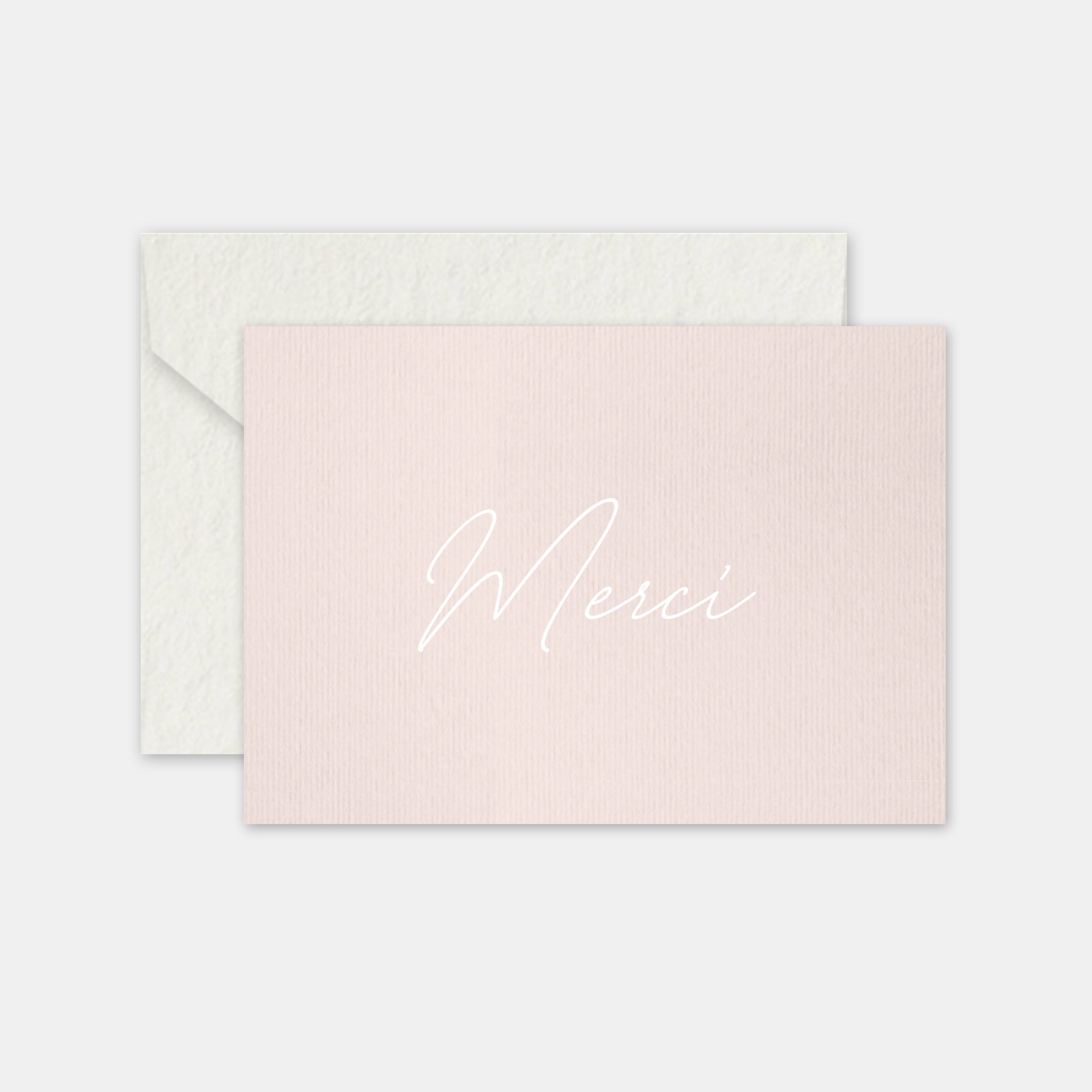 Biglietto di ringraziamento - calligrafia nuda