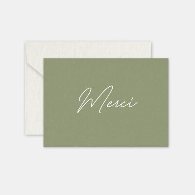 Thank You Card - Olive Calligraphy