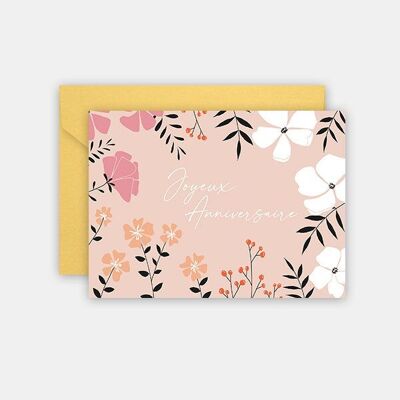 Birthday Card - Flowers