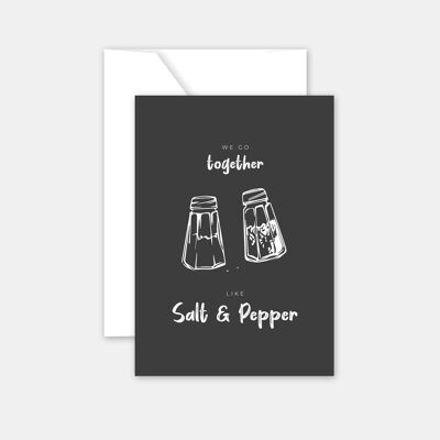 Card to say a word - Salt and Pepper