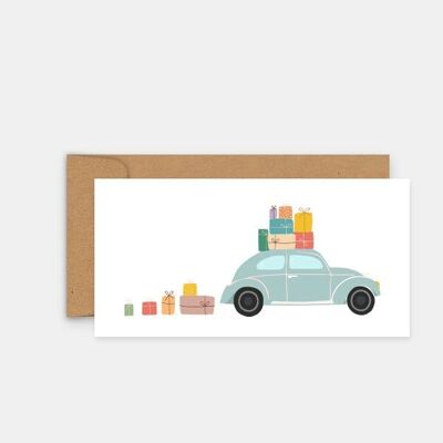 Tarjeta de cumpleaños - Coche de regalo