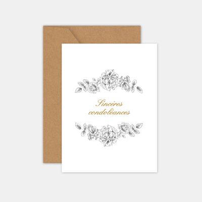 Engraving condolence card