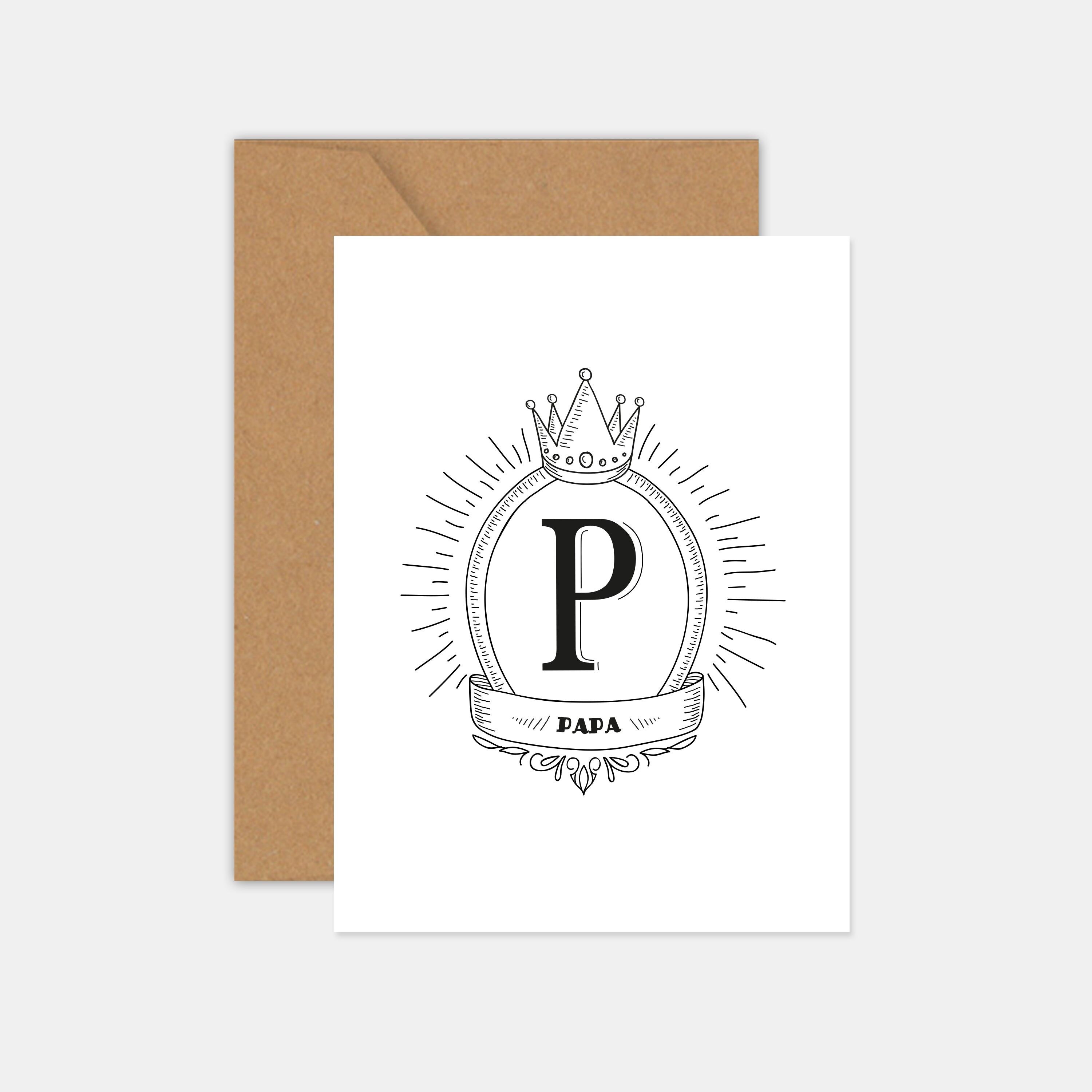 Vatertagskarte - P wie Papa