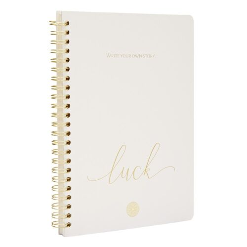 Notebook DIN A5 "Luck" - gold coloured 606625