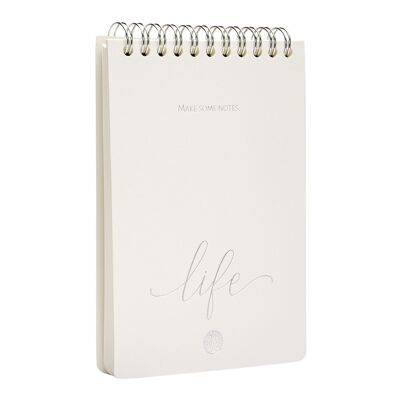 Notebook DIN A6 "Life" - silver coloured 606628