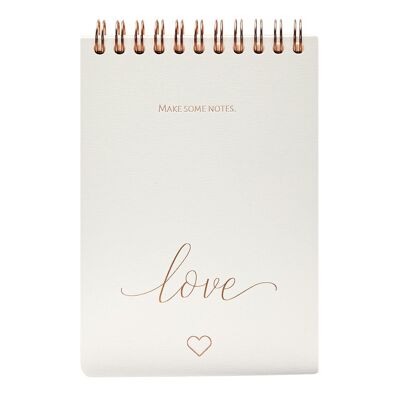 Notebook DIN A6 "Love" - rose gold coloured 606631