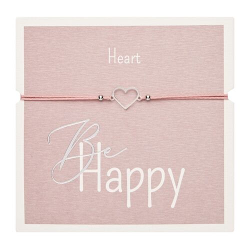 Bracelet - "Be Happy" - sta.st. - heart 606658
