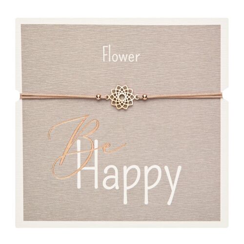 Bracelet - "Be Happy" - ro.go.pl. - flower 606670