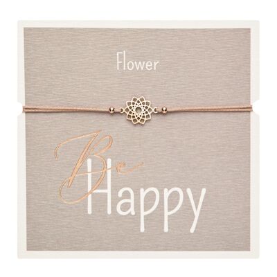 Bracelet - "Be Happy" - ro.go.pl. - flower 606670