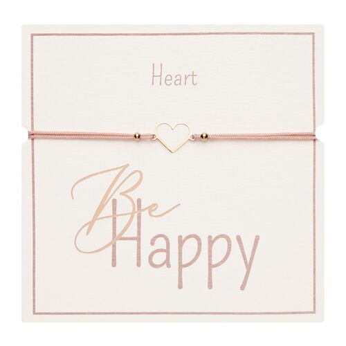 Bracelet - "Be Happy" - ro.go.pl. - heart 606673
