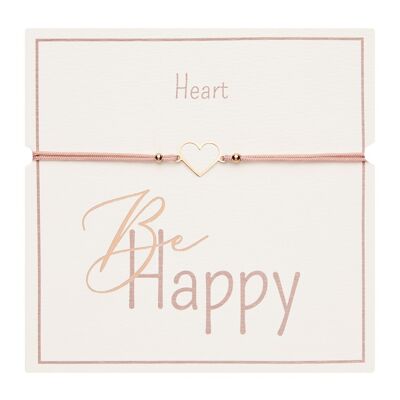 Bracelet - "Be Happy" - ro.go.pl. - heart 606673