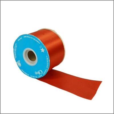 Satin ribbon - 65mm x45m - red
