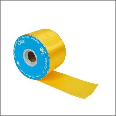 Satin ribbon - 65mm x45m - yellow