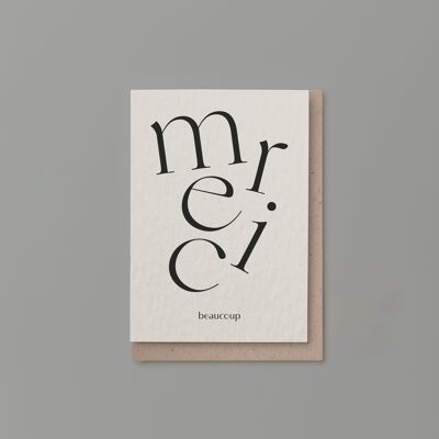 Thank you card - Merci Beaucoup Retail Pack