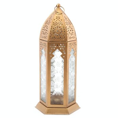 Lanterna Kasbah in metallo dorato 32cm