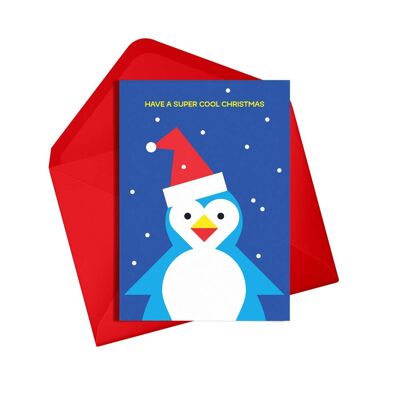 Weihnachtskarte | Hab ein supercooles Weihnachtsfest | Saisonkarte | Feiertagskarte | Winterkarte
