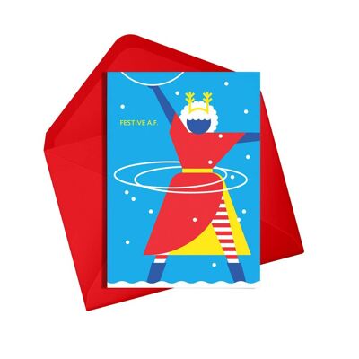 Christmas Card | Festive AF | Seasonal Card | Holiday Card | Winter Card