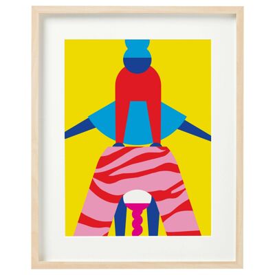 Impresión de arte | Salto | Impresión de arte A3 | Decoración del hogar | Decoración de pared colorida.