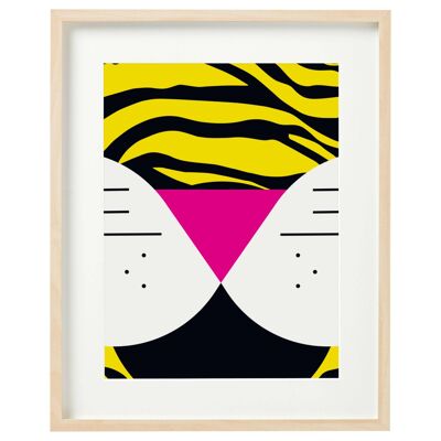 Stampa artistica | Tigre | Stampa artistica A3 | Decorazioni per la casa | Decorazioni da parete colorate | Arte della parete degli animali