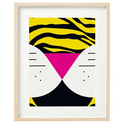 Kunstdruck | Tiger | A3-Kunstdruck | Wohnkultur | Bunte Wanddekoration | Tierische Wandkunst
