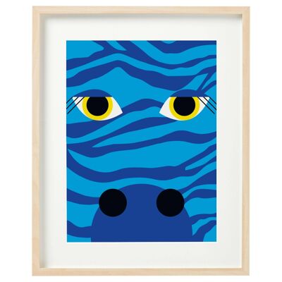 Kunstdruck | Zebra | A3-Kunstdruck | Wohnkultur | Bunte Wanddekoration