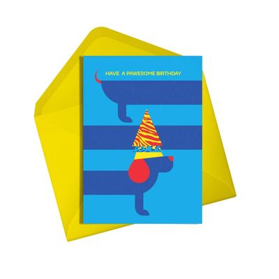 Haben Sie eine Pawesome Geburtstags-Hundekarte | Geburtstagskarte | Lustig