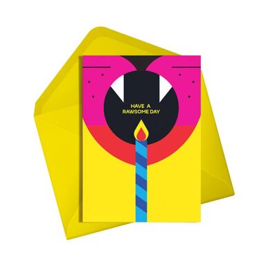 Biglietto di compleanno | Rawsome Birthday Lion Card | Compleanno per bambini