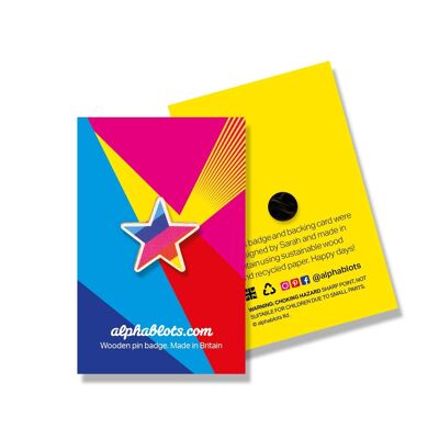 Alfiler | Pin de la estrella del arco iris | Broche | Joyería | Accesorio