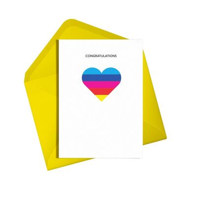 Carta di congratulazioni | Arcobaleno | Matrimonio | Carta di fidanzamento