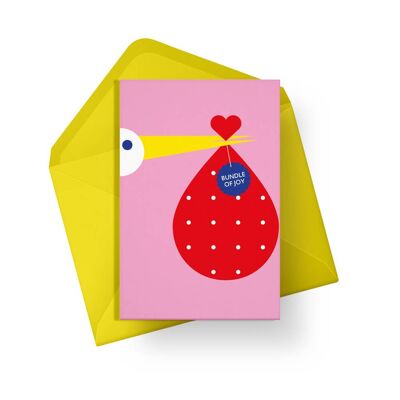 nueva tarjeta del bebé | Paquete de alegría | Género neutral | Vistoso